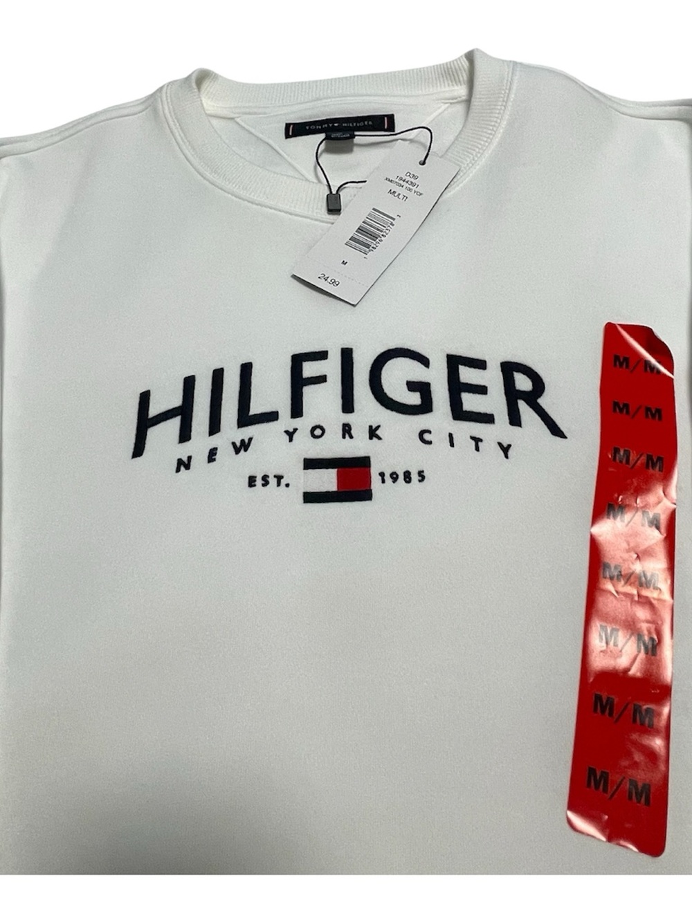 Brand new Tommy Hilfiger Mens Logo Embroidery Flex Fleece Sweatshirt